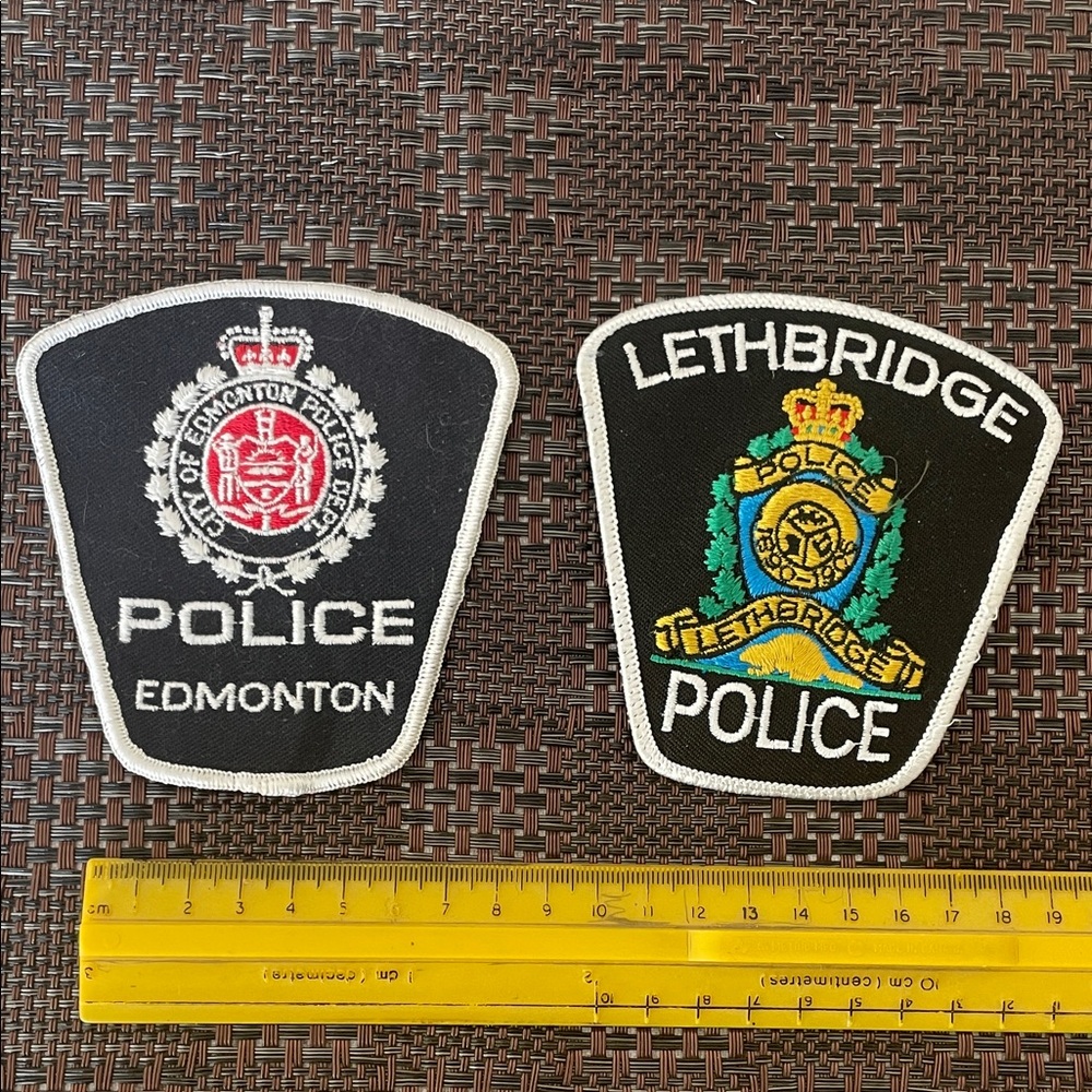 Edmonton & Lethbridge Police Shoulder Patches